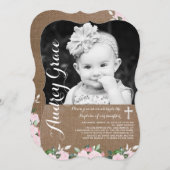 Botanique douce | Invitation au baptême (Devant / Derrière)