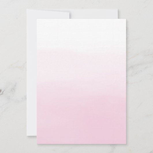 Botanique douce rose | Faire-part de naissance (Dos)