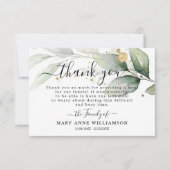 Botanique Elegant Funeral Carte de remerciements a (Devant)