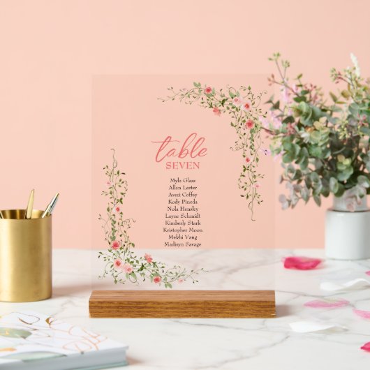 Botanique Elegant rose roses Script Mariage (Mariage)