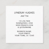 Botanique élégant Votre emploi Titre Carte de visi (Dos)