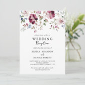 Botanique Élégante Réception de mariage Invitation (Debout devant)