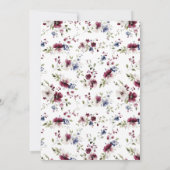 Botanique Élégante Réception de mariage Invitation (Dos)