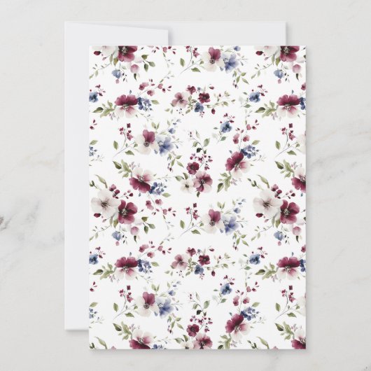 Botanique Élégante Réception de mariage Invitation (Dos)