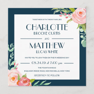 Botanique en fleurs Faire-part de mariage