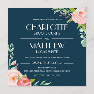 Botanique en fleurs Faire-part de mariage