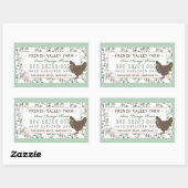 Botanique Étiquette de carton d'oeuf avec Hen et O (Feuille)