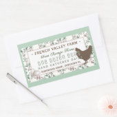 Botanique Étiquette de carton d'oeuf avec Hen et O (Enveloppe)