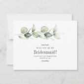 Botanique Eucalyptus Foliage Soyez ma carte de ser (Dos)