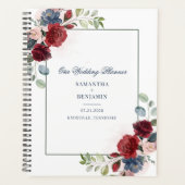 Botanique Floral Bourgogne Mariage Script (Devant)