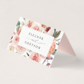 Botanique Floral Jardin Mariage Carte Place (Back)