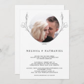 Botanique Floral Mariage virtuel Invitation photo (Devant / Derrière)