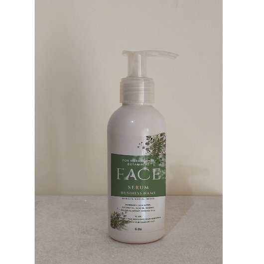 Botanique Moderne étincelante FACE sérum étiquette