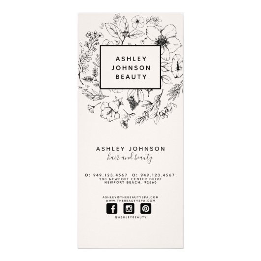 Botanique moderne Kraft Spa 3 Services Menu (Dos)