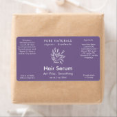 Botanique moderne Simple Solid Purple Étiquette de (En situation)