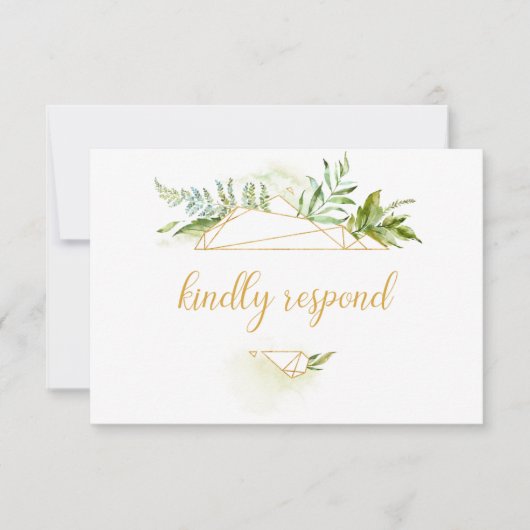 Botanique Or Géométrique Cristal RSVP (Devant)