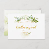 Botanique Or Géométrique Cristal RSVP (Devant / Derrière)