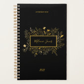 Botanique or noir rendez-vous Carnet 2022 Pla (Devant)