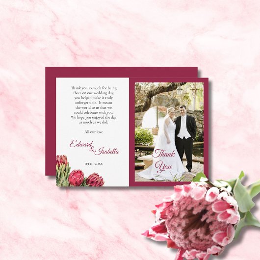 Botanique Pink Protea Floral Bourgogne photo Merci