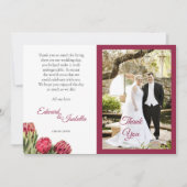 Botanique Pink Protea Floral Bourgogne photo Merci (Devant)