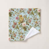 Botanique Regina Rose Fleurs Vintages Bleu (Gant de toilette)