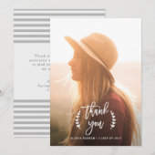 Botanique tendance | Graduation Merci photo (Devant / Derrière)