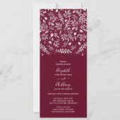 Botanique Tout en un Faire-part de mariage Bourgog (Devant)