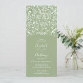 Botanique Tout En Un Sage Faire-part de mariage Ve (Debout devant)