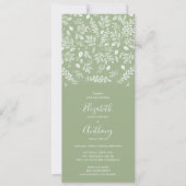 Botanique Tout En Un Sage Faire-part de mariage Ve (Devant)
