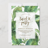 botanique tropical feuille doux 16 invitation de f (Devant)