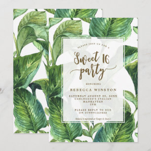 botanique tropical feuille doux 16 invitation de f