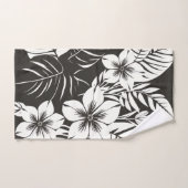 Botanique tropicale Noir et Blanc (Serviette à main)