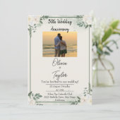 Botanique Verdure Mariage Anniversaire Invitations (Debout devant)