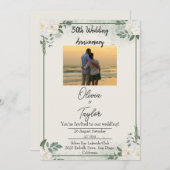 Botanique Verdure Mariage Anniversaire Invitations (Devant / Derrière)