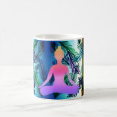 Botanique Yoga Lady Feuilles & Mug pourpre (Centre)