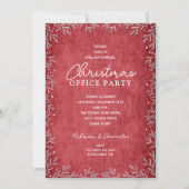 Botaniques blancs chics Red Christmas Invitations (Devant)