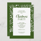 Botaniques blancs Noël Invitations (Devant / Derrière)