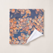 Botaniques d'automne en Terre Neutres et Marine (Gant de toilette)