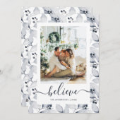 Botaniques d'hiver Photo Croire Cartes de Noël (Devant / Derrière)