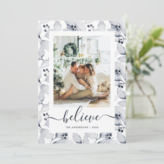 Botaniques d'hiver Photo Croire Cartes de Noël (Debout devant)