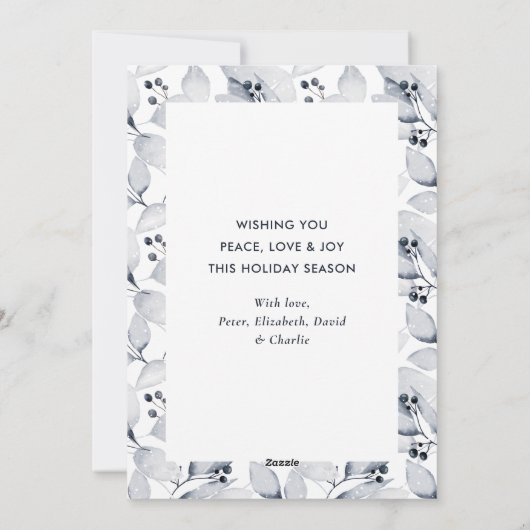 Botaniques d'hiver Photo Croire Cartes de Noël (Dos)