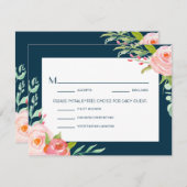 Botaniques en floraison | Carte de menu RSVP de ma (Devant / Derrière)