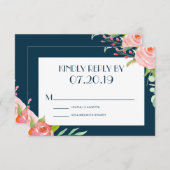 Botaniques en floraison | Carte RSVP de mariage (Devant / Derrière)