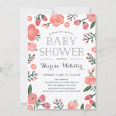 Botaniques en floraison | Invitation baby shower (Devant)