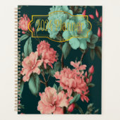 Botaniques foncées classiques et fleurs bleues et (Devant)