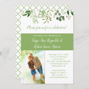 Botaniques Réception par bloc de photos Invitation