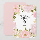 Botaniques Romantiques | Numéros de Table (Devant / Derrière)