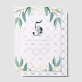  Botanisch 5e Verjaardagsfeest Vellum Uitnodigingen (Offset (Uitnodiging))