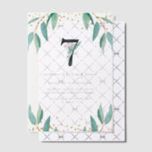  Botanisch 7e Verjaardagsfeest Vellum Uitnodigingen (Offset (Uitnodiging))