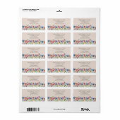 Botanisch adres Wildflower Charm Land Etiket (Full Sheet)